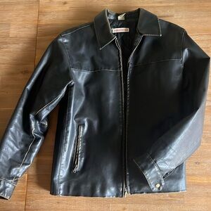 Aéropostale Vegan Leather Coat Mens Lg
